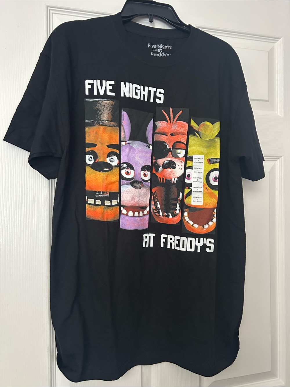 Five Nights at Freddy's Black Short Sleeve Graphic Tee